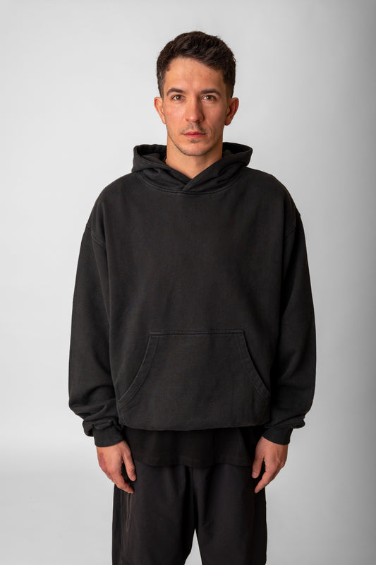 Fifth Digit Identity Hoodie in vintage black front view