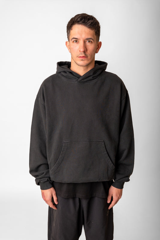 Fifth Digit Identity Hoodie in vintage black front view
